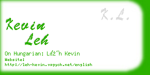 kevin leh business card